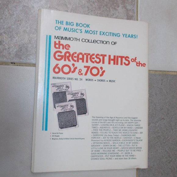 Vintage "20 Big Hits Of Today, words, chords, music, copywright 1970 - Picture 2 of 4